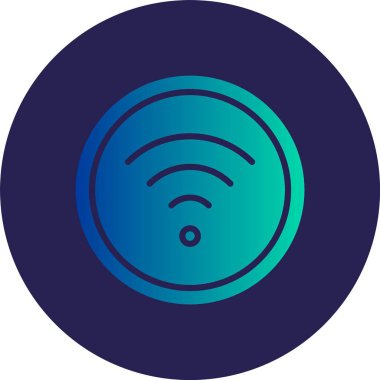 Kablosuz Sinyal Kabartma Çemberi Gradyan Simgesi