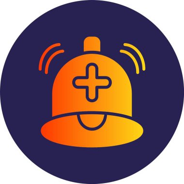 Uyarı Kabartma Çemberi Gradyan Simgesi