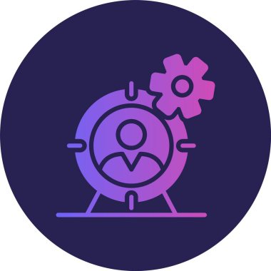 Hedef Glyph Çember Gradyan Simgesi