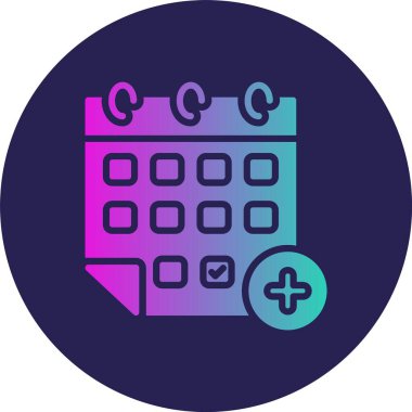 Zamanlama Kabartma Çemberi Gradyan Simgesi