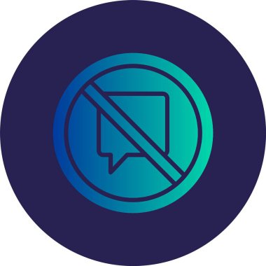 Konuşma Kabartma Çemberi Gradyan Simgesi Yok