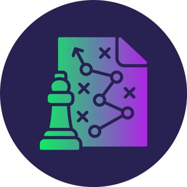 İçerik Stratejisi Kabartma Çemberi Gradyan Simgesi