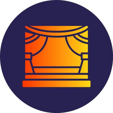 Sahne Kabartma Çemberi Gradyan Simgesi