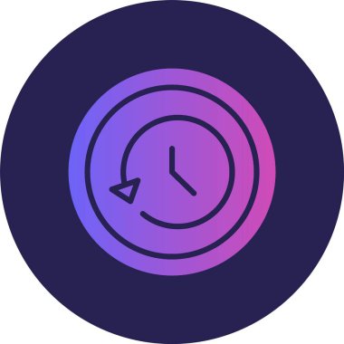 Geçmiş Kabartma Çemberi Gradyan Simgesi