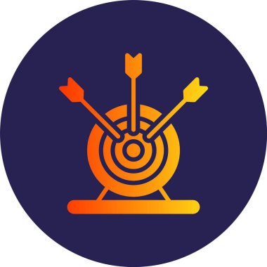 Görev Kabartma Çemberi Gradyan Simgesi