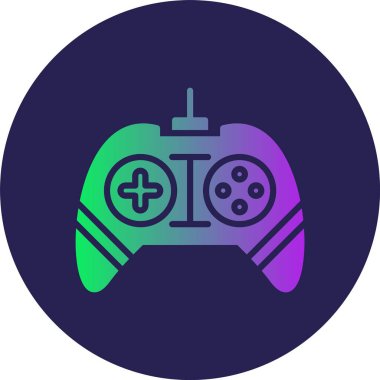 Gamepad Glyph Çember Gradyan Simgesi