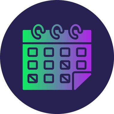 Zamanlama Kabartma Çemberi Gradyan Simgesi