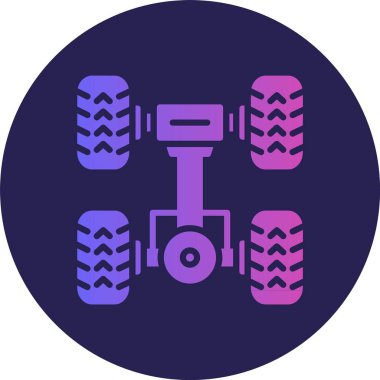 Chassis Kabartma Çemberi Gradyan Simgesi