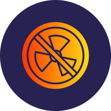 Radaktif Kabartma Çemberi Gradyan Simgesi