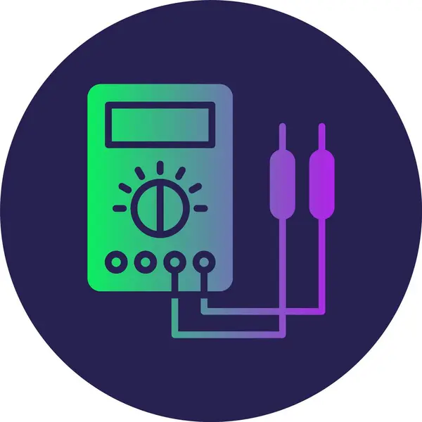 stock vector Voltmeter Glyph Circle Gradient Icon