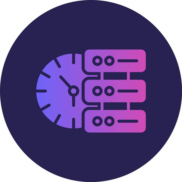 Speedometer Glyph Circle Gradient Icon