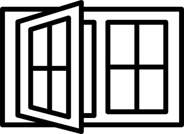 Pencere Durumu Satır Simgesi Tasarımı