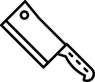 Kasap Bıçak Çizgisi Simgesi Tasarımı