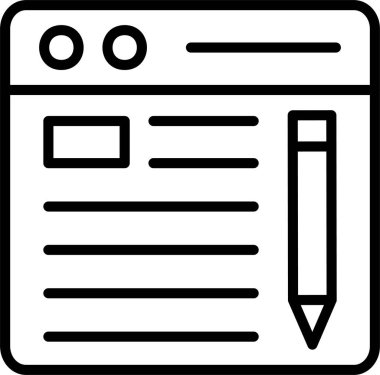 Günlük Sayfası Satırı Simgesi Tasarımı