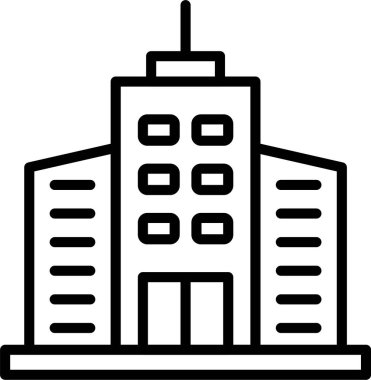 Ticari bina hattı simgesi tasarımı
