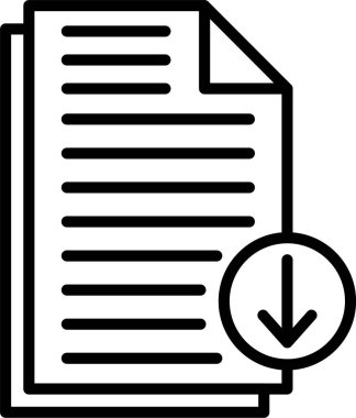 Dosya İndirme Satır Simgesi Tasarımı