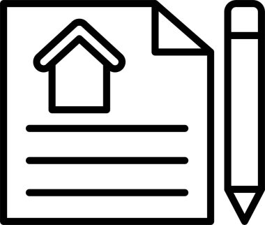 Mülkiyet Anlaşması Satır Simgesi Tasarımı