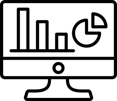 Web Analitik Satır Simgesi Tasarımı