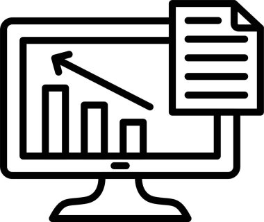 İstatistik satırı simgesi tasarımı