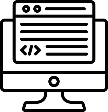 Programlama Satırı Simgesi Tasarımı