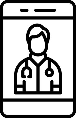 Çevrimiçi Doktor Satır Simgesi Tasarımı