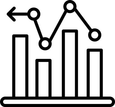 Grafik çizgisi simgesi tasarımı