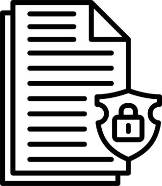Veri Güvenlik Hat Simgesi Tasarımı