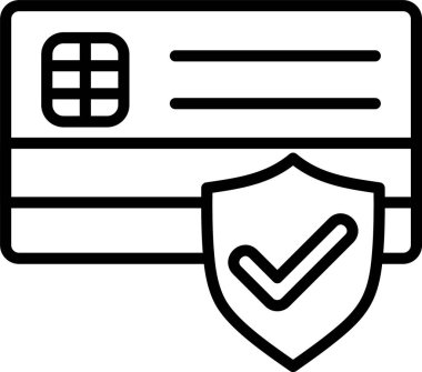 Kredi Kartı Çizgisi Simgesi Tasarımı