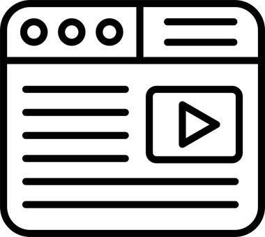 Video İçeriği Satır Simgesi Tasarımı