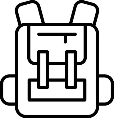 Sırt çantası satırı simgesi tasarım