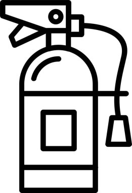 Yangın söndürücü Satır Simgesi Tasarımı