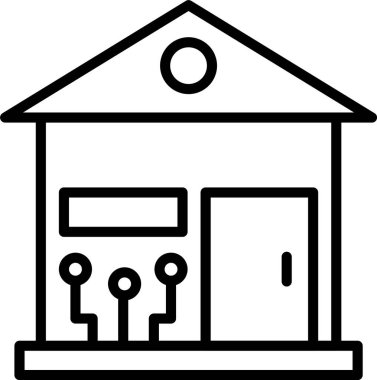 Akıllı Ev Satırı Simgesi Tasarımı