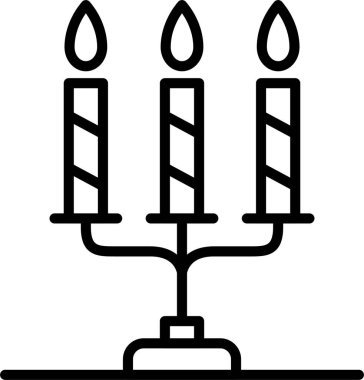 Mum Tutucu Satır Simgesi Tasarımı