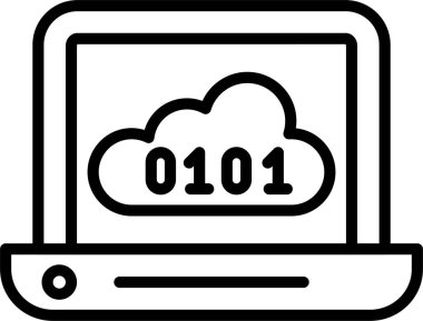 İkili Kod Satır Simgesi Tasarımı