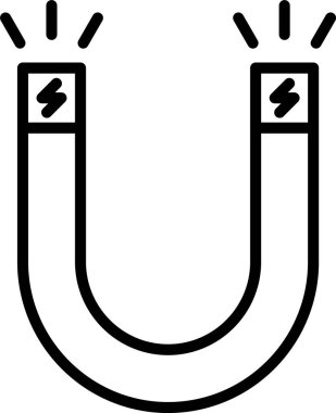 Manyetizma Çizgisi Simgesi Tasarımı