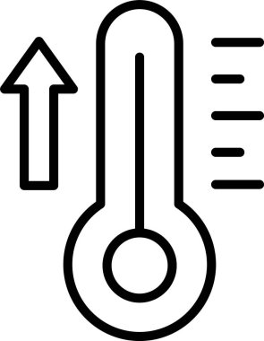 Yüksek Sıcaklık Çizgisi Simge Tasarımı