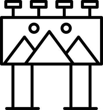 Billboard çizgi simgesi tasarımı