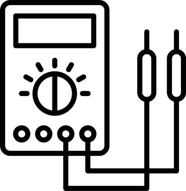 Voltmetre çizgi simgesi tasarımı