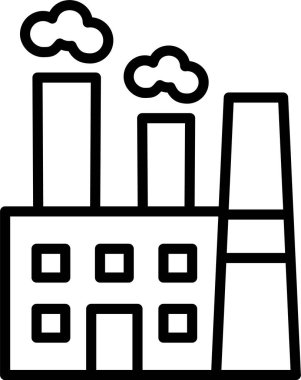 Fabrika satırı simgesi tasarım