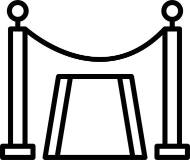 Kırmızı Halı Çizgisi Simge Tasarımı