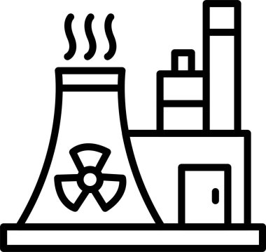 Nükleer enerji hattı simge tasarımı