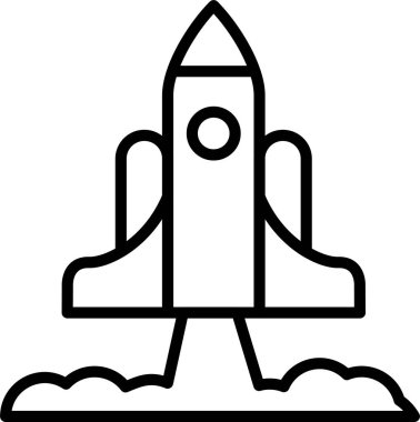 Roket Fırlatma Satırı Simge Tasarımı