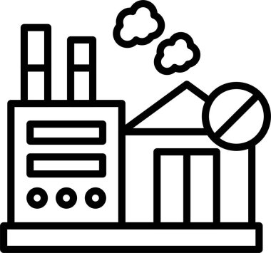 Fabrika satırı simgesi tasarım