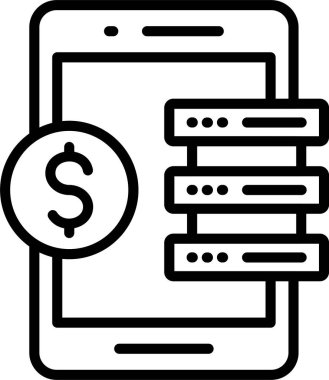 Mobil Veri Dönüştür Satır Simgesi Tasarımı