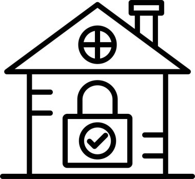 Ev Güvenlik Satırı Simge Tasarımı