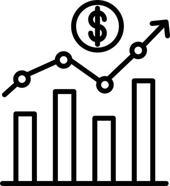 Ekonomi Çizgisi Simge Tasarımı