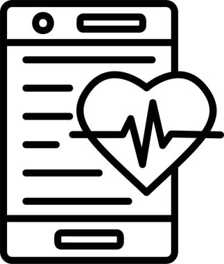 Kalp Atış Çizgisi Simgesi Tasarımı