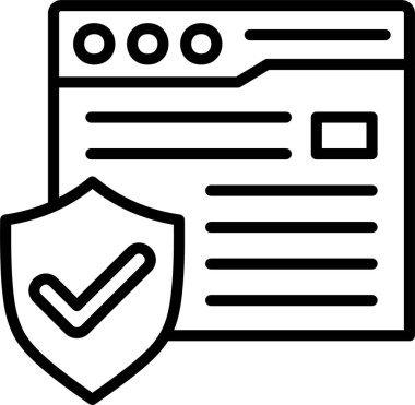 Tarayıcı Güvenlik Satır Simgesi Tasarımı