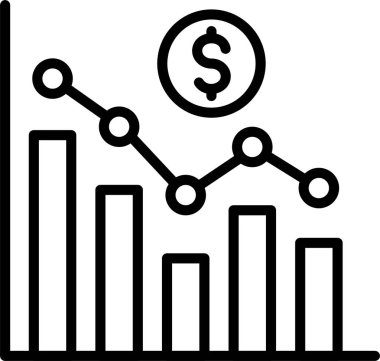 Çubuk Grafik Çizgisi Simgesi Tasarımı
