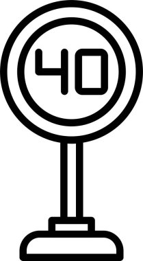 Hız Sınırı Satır Simgesi Tasarımı